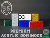 Professional Acrylic Double Nine Domino Set by 305 Domino Co. (PLAIN)