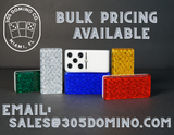 Professional Acrylic Double Nine Domino Set by 305 Domino Co. (PLAIN)