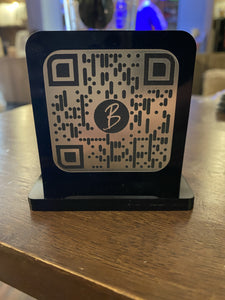 Two Sided Standing QR Code with NFC