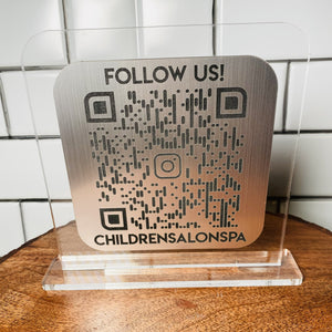Two-Sided Standing QR Code